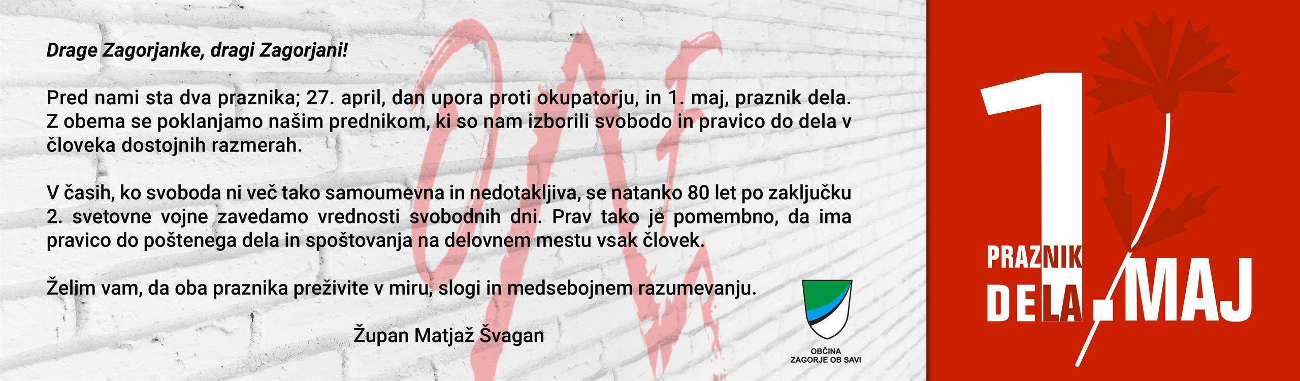 Čestitka 27. april, 1. maj 2025