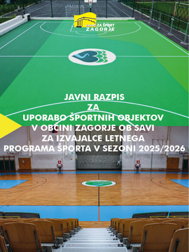 Javni razpis za uporabo športnih objektov za izvajalce letnega programa športa v sezoni 2025/2026