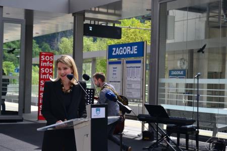 Odprtje prenovljene železniške postaje v Zagorju ob Savi