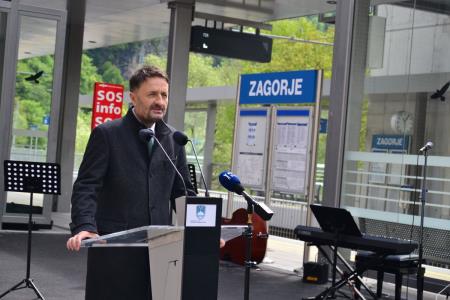 Odprtje prenovljene železniške postaje v Zagorju ob Savi