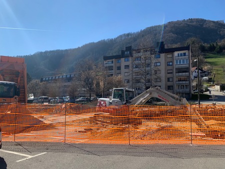 Gradnja začasne brvi pri vrtčevski enoti Maja