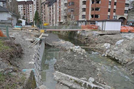 Gradbišče ob sanaciji plazu nad AP
