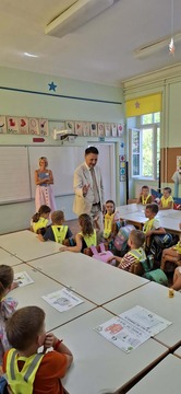 Župan na obisku v OŠ Toneta Okrogarja